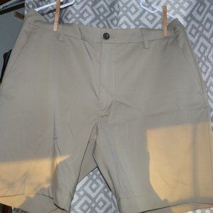 Mens Chaps Stretch Khaki Flat Front Shorts